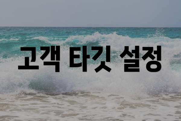 고객 타깃 설정