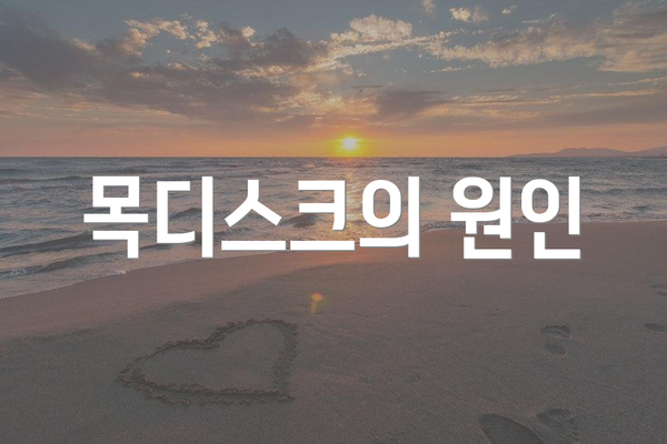 목디스크의 원인