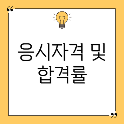 응시자격 및 합격률