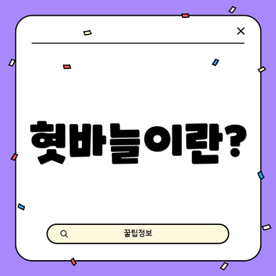 혓바늘이란?
