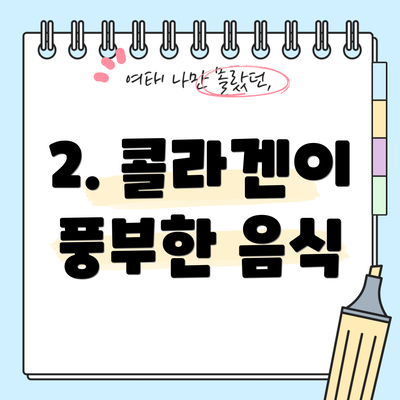 2. 콜라겐이 풍부한 음식