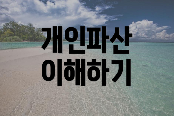 개인파산 이해하기