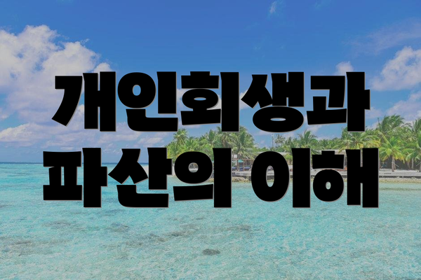 개인회생과 파산의 이해