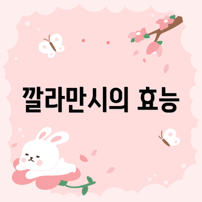 깔라만시의 효능