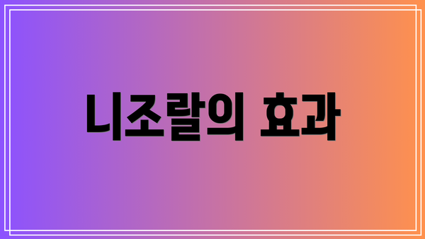 니조랄의 효과