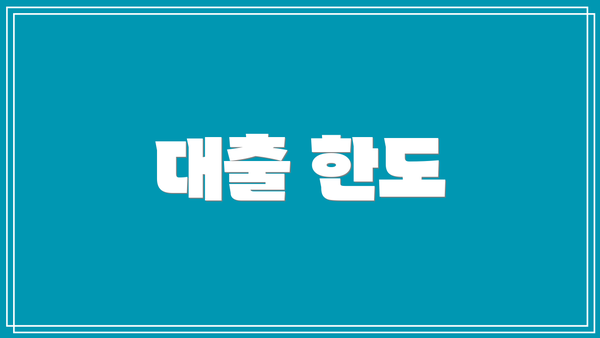 대출 한도