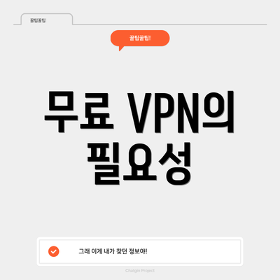 무료 VPN의 필요성
