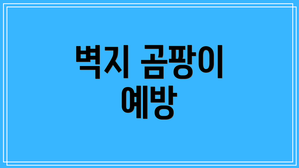 벽지 곰팡이 예방