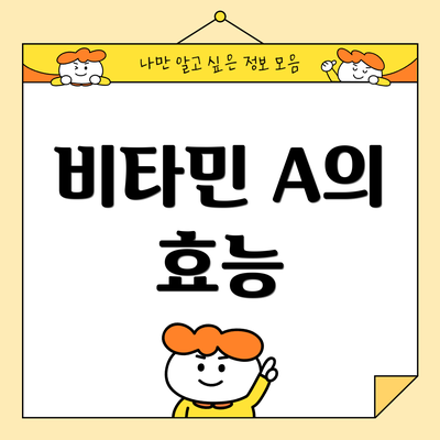 비타민 A의 효능