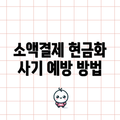 소액결제 현금화 사기 예방 방법