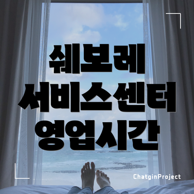 쉐보레 서비스센터 영업시간