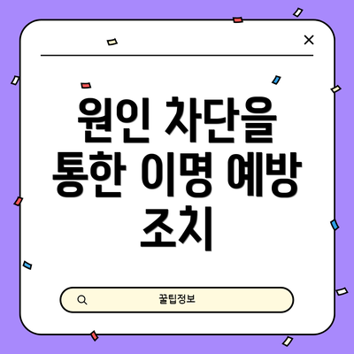 원인 차단을 통한 이명 예방 조치