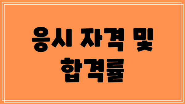 응시 자격 및 합격률