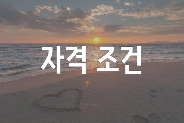 자격 조건