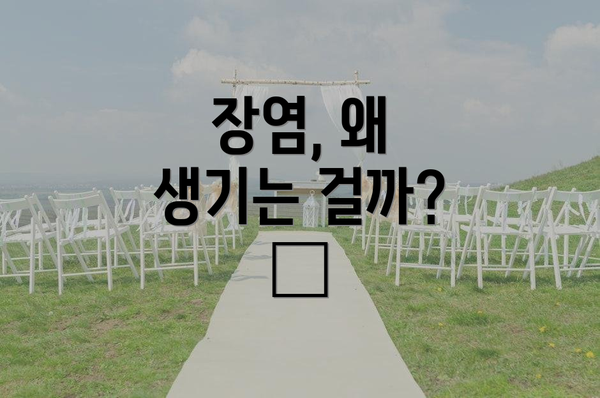 장염, 왜 생기는 걸까? 🤔
