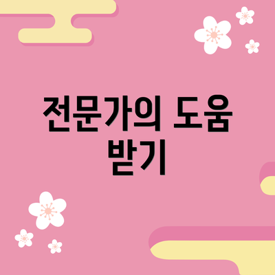 전문가의 도움 받기
