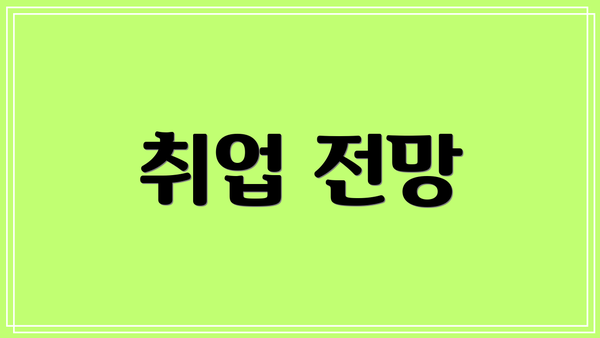 취업 전망