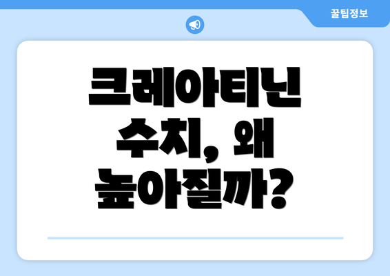 크레아티닌 수치, 왜 높아질까?