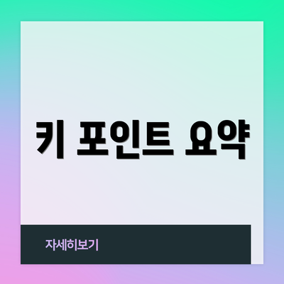 키 포인트 요약
