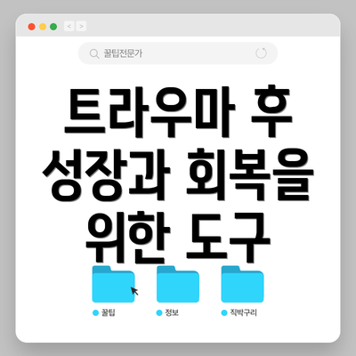 트라우마 후 성장과 회복을 위한 도구