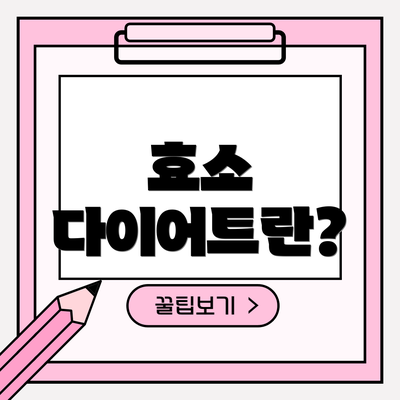 효소 다이어트란?