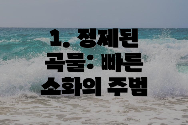 1. 정제된 곡물: 빠른 소화의 주범