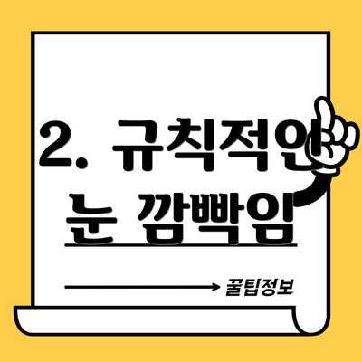 2. 규칙적인 눈 깜빡임