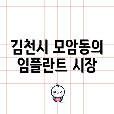 김천시 모암동의 임플란트 시장