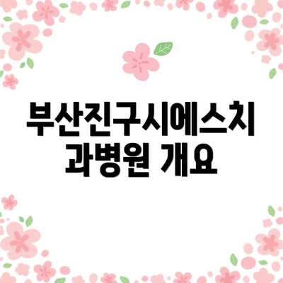 부산진구시에스치과병원 개요