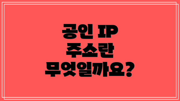 공인 IP 주소란 무엇일까요?