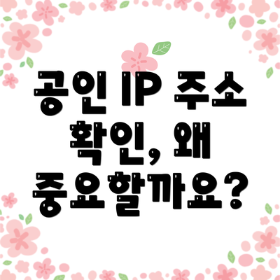 공인 IP 주소 확인, 왜 중요할까요?