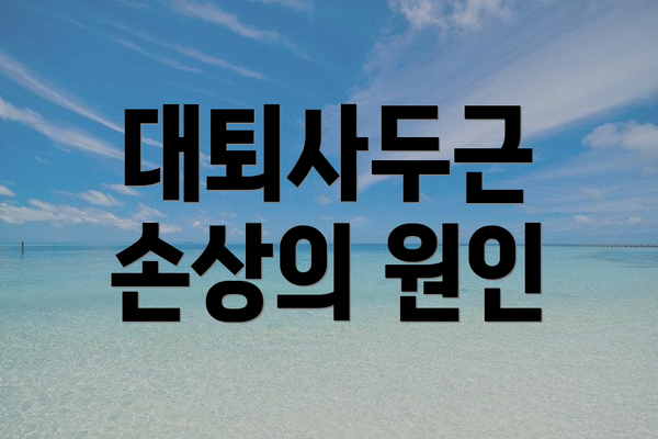 대퇴사두근 손상의 원인