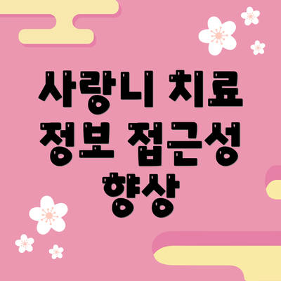 사랑니 치료 정보 접근성 향상