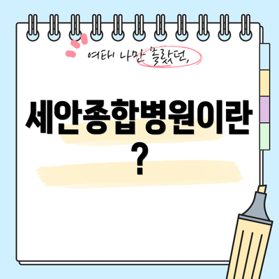 세안종합병원이란?