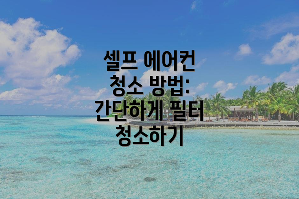 셀프 에어컨 청소 방법: 간단하게 필터 청소하기
