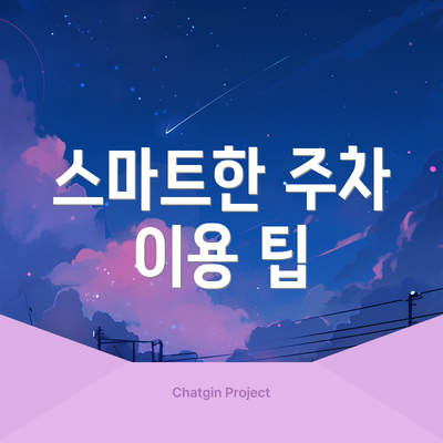 스마트한 주차 이용 팁