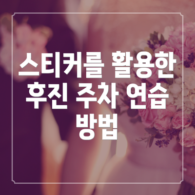 스티커를 활용한 후진 주차 연습 방법