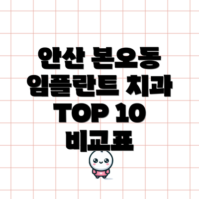 안산 본오동 임플란트 치과 선택 가이드