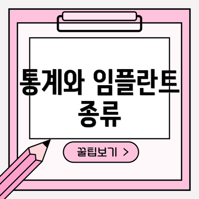 통계와 임플란트 종류
