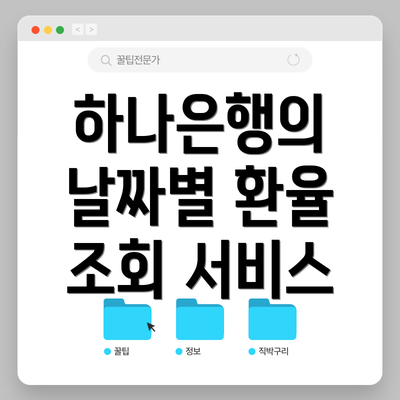 하나은행의 날짜별 환율 조회 서비스