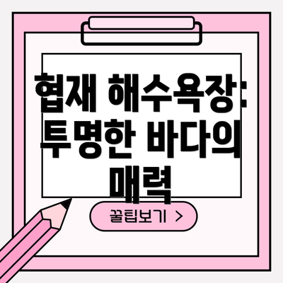 협재 해수욕장: 투명한 바다의 매력