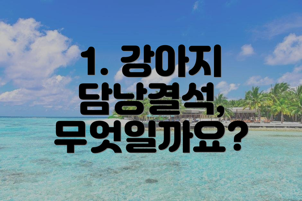 1. 강아지 담낭결석, 무엇일까요?