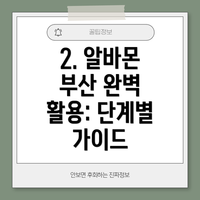 2. 알바몬 부산 완벽 활용: 단계별 가이드