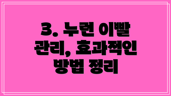 3. 누런 이빨 관리, 효과적인 방법 정리