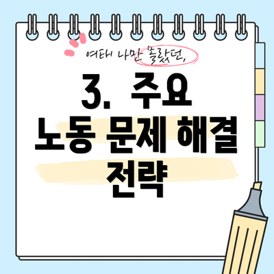 3.  주요 노동 문제 해결 전략