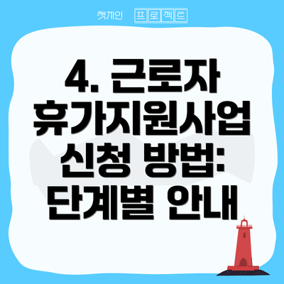 4. 근로자 휴가지원사업 신청 방법: 단계별 안내