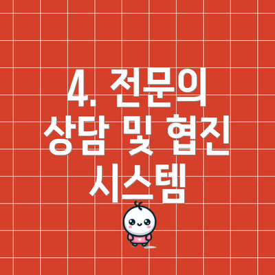 4. 전문의 상담 및 협진 시스템