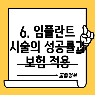 6. 임플란트 시술의 성공률과 보험 적용