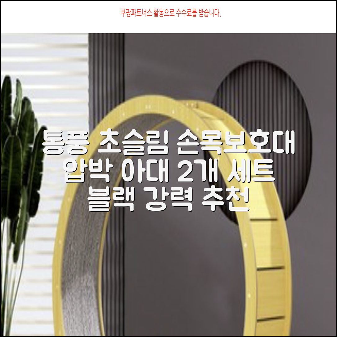 통품스토어 손목보호대 초슬림 압박 아대, 2개, 블랙 추천 리뷰